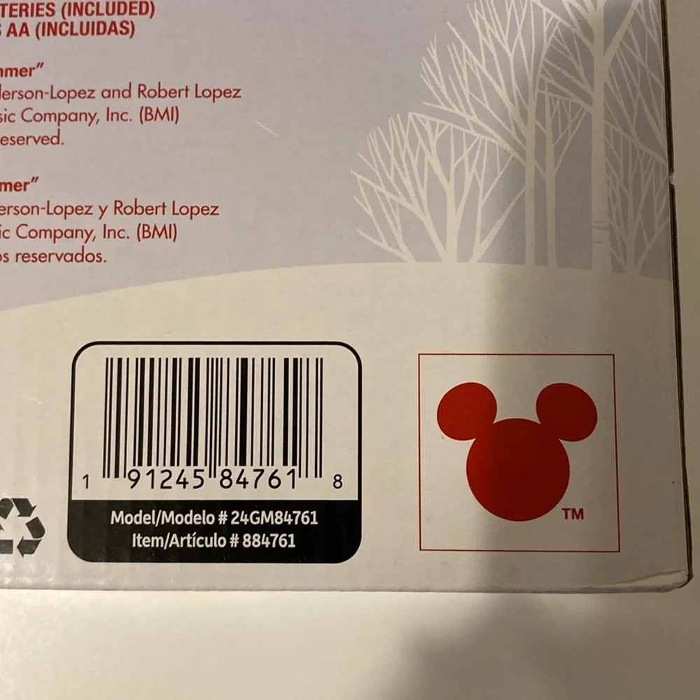 Disney Singing Olaf Christmas Musical Light String  8ft new Emoteglow projection